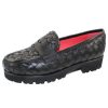 Women'S Pas De Rouge Slip Ons | Pas De Rouge Women'S Marta 4519 In Black Woven Glove Leather