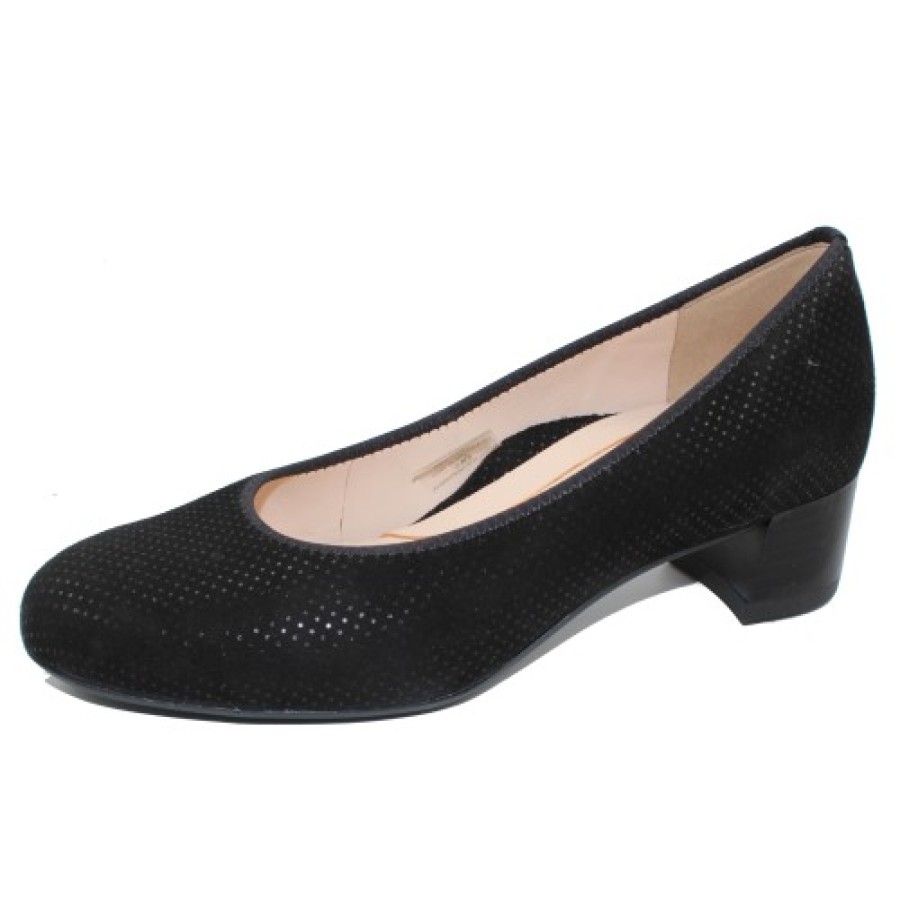 Women'S Ara Heels | Ara Women'S Vivian In Black Puntikid