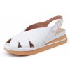 Women'S Yes Brand Shoes Platforms | Yes Brand Shoes Women'S April In White Plonge Leather