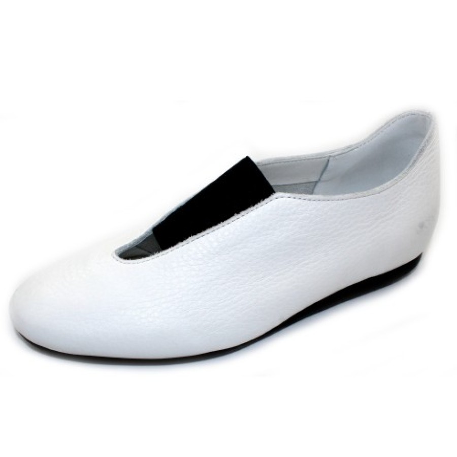 Women'S Arche Wedges | Arche Women'S Labaze In Blanc/Noir Maha Leather - White/Black