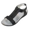 Women'S Arche T-Straps | Arche Women'S Aurnaa In Noir Fast Grain Leather - Black