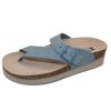 Women'S Mephisto Thongs & Toe Rings | Mephisto Women'S Helen In Sky Blue Sandalbuck 6091N