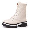 Women'S Yes Brand Shoes Wedges | Yes Brand Shoes Women'S Bailey In Off White Water Resistant Plonge Leather