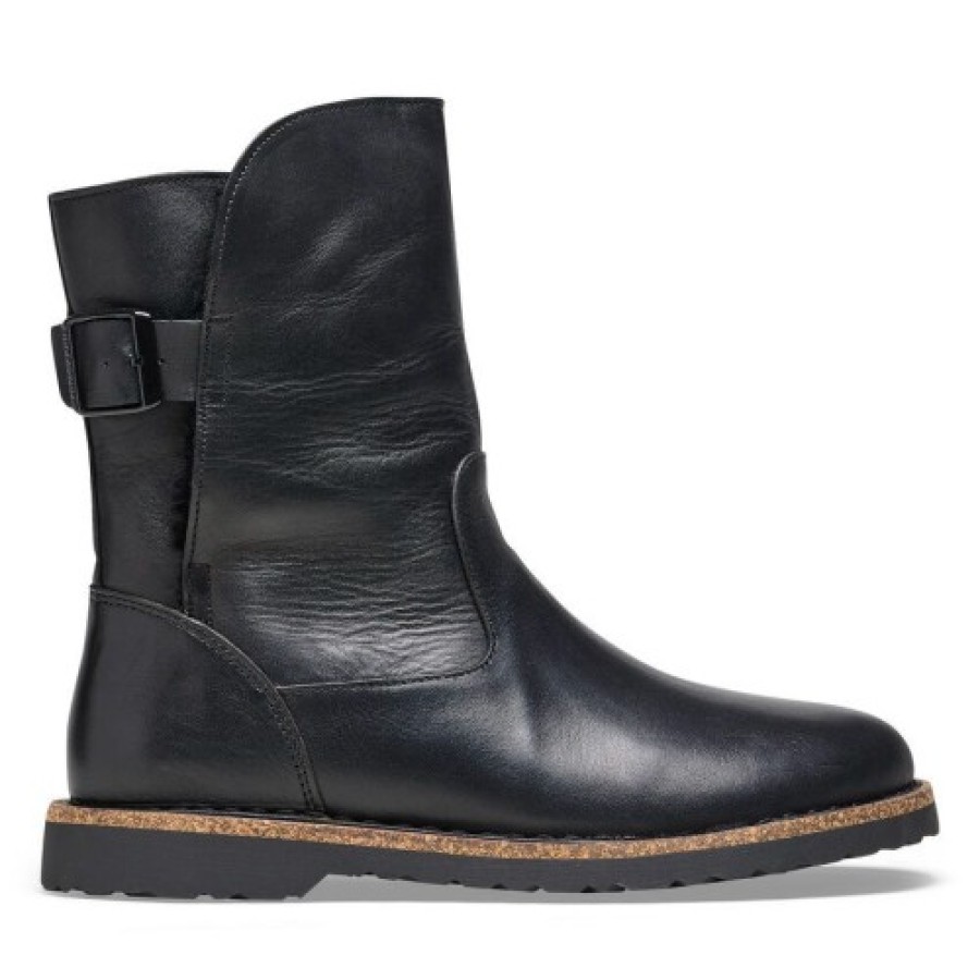 Women'S Birkenstock Boots & Booties | Birkenstock Women'S Uppsala Shearling In Black Leather