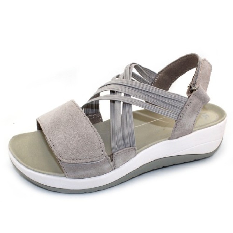 Women'S Ara Wedges | Ara Women'S Niles In Pebble Suede