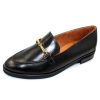 Women'S Paul Green Loafers | Paul Green Women'S Newton Flt In Black Brushed Leather