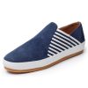 Women'S Yes Brand Shoes Loafers | Yes Brand Shoes Women'S Belle In Navy Blue Kid Suede/White Plonge Leather