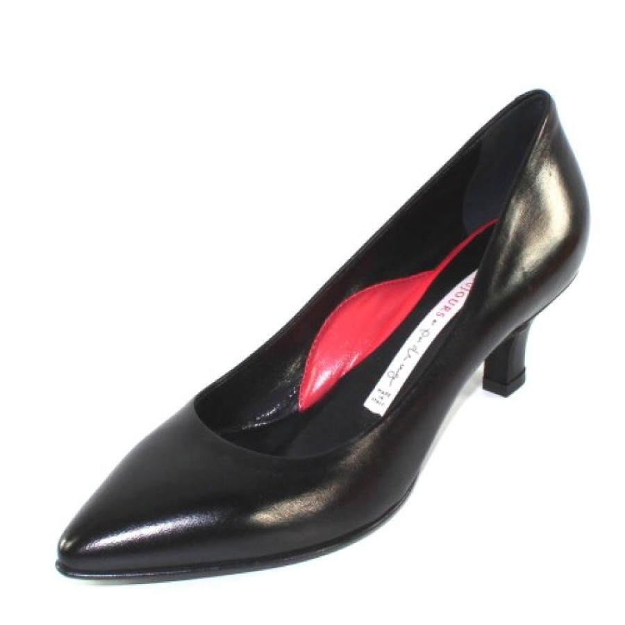 Women'S Pas De Rouge Heels | Pas De Rouge Women'S Janet R225 In Black Cordoba Leather