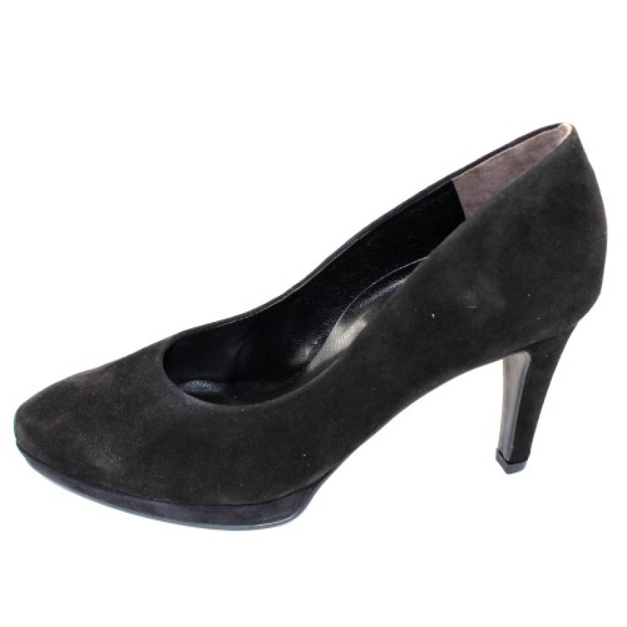 Women'S Paul Green Pumps | Paul Green Women'S Lorah Pump In Black Suede