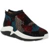 Women'S Lamour Des Pieds Platforms | Lamour Des Pieds Women'S Helana In Black Suede/Bright Multi Rhinestones