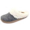 Women'S Toni Pons Wedges | Toni Pons Women'S Miri-Bf In Grey Fabric/Beige Faux Fur