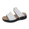 Women'S Naot Slides | Naot Women'S Vesta In Soft White Leather