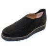 Women'S Beautifeel Slip Ons | Beautifeel Women'S Amber In Black Linear 3D Printed Suede