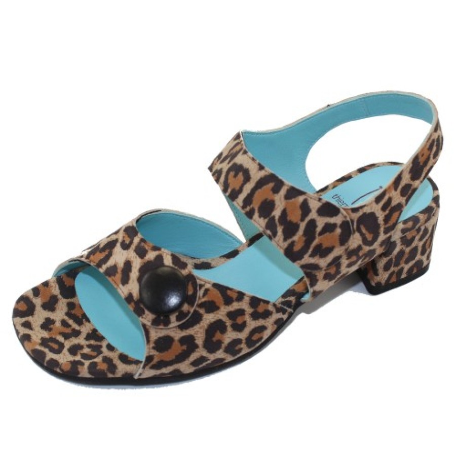 Women'S Thierry Rabotin Heels | Thierry Rabotin Women'S Perona In Leopard Suede/Black Nappa Leather