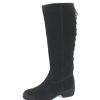 Women'S Salvia Zippers | Salvia Women'S Gale In Black Vizalo Suede