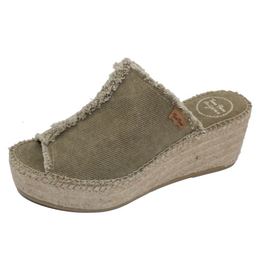 Women'S Toni Pons Wedges | Toni Pons Women'S Itaca In Khaki Canvas