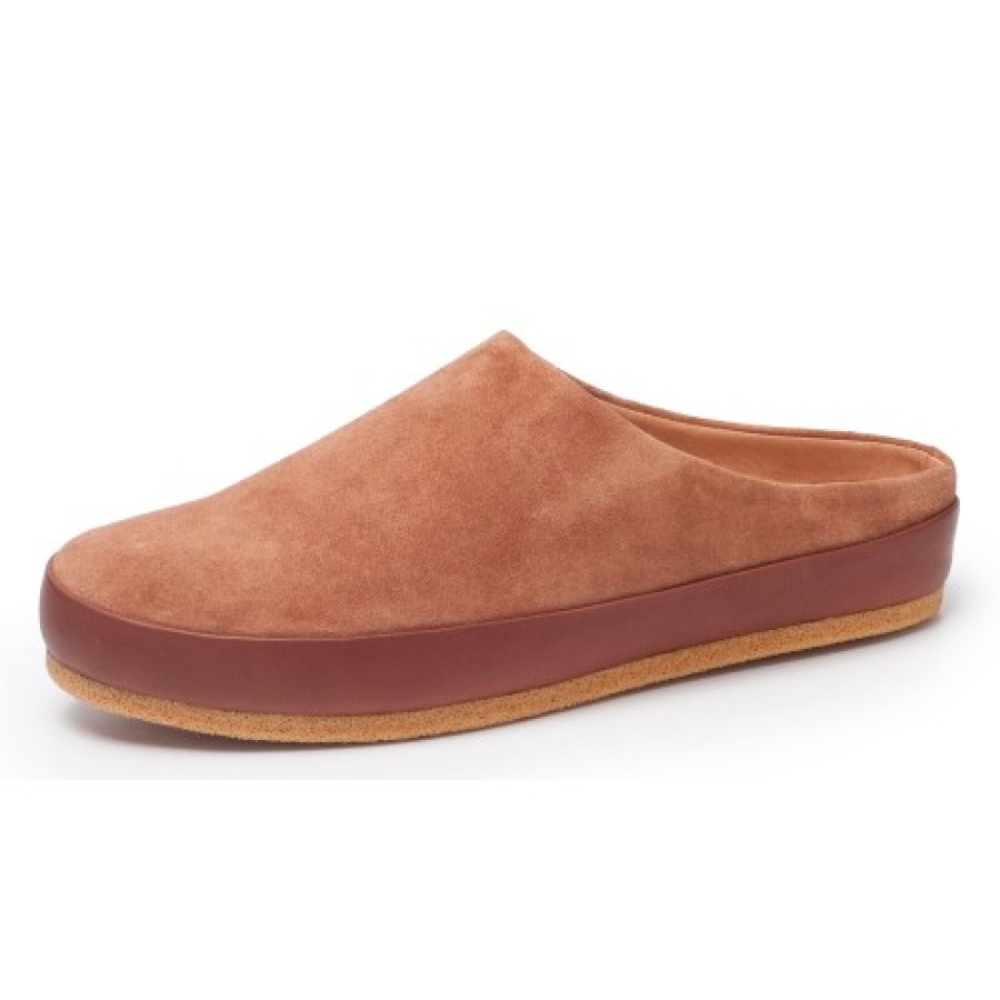 Women'S Yes Brand Shoes Clogs & Mules | Yes Brand Shoes Women'S Brooke In Brown Kid Suede/Plonge Leather