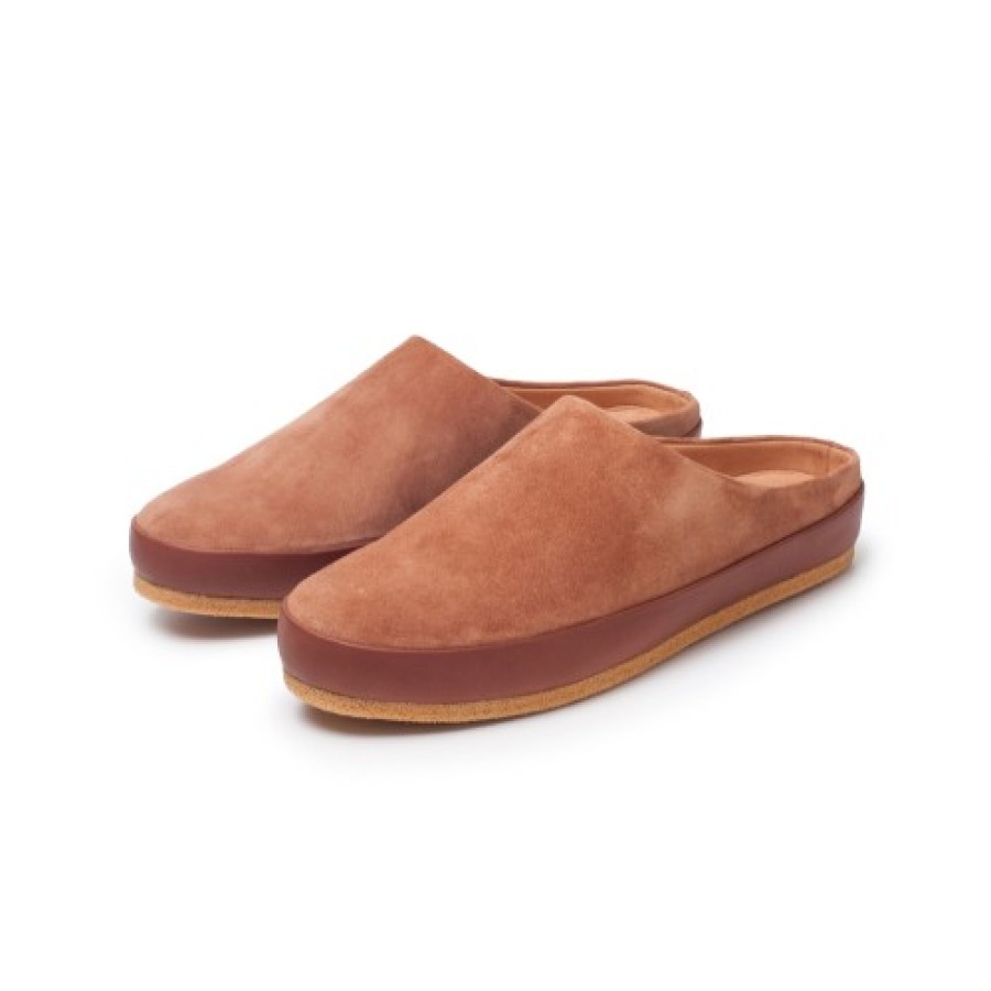 Women'S Yes Brand Shoes Clogs & Mules | Yes Brand Shoes Women'S Brooke In Brown Kid Suede/Plonge Leather