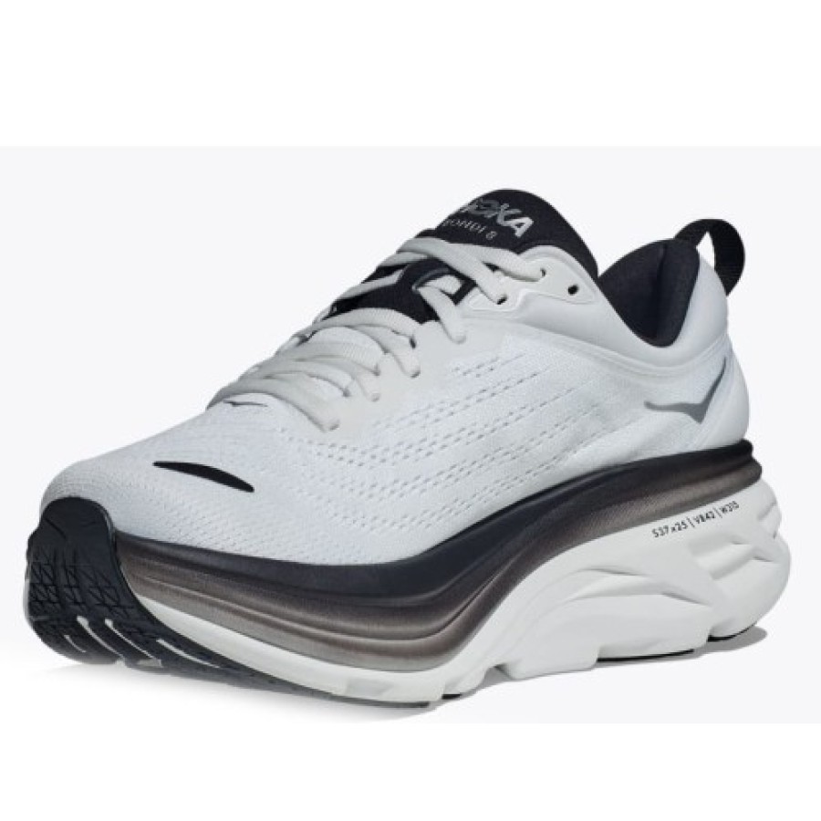 Men'S Hoka One One Running | Hoka One One Men'S Bondi 8 In White/Black