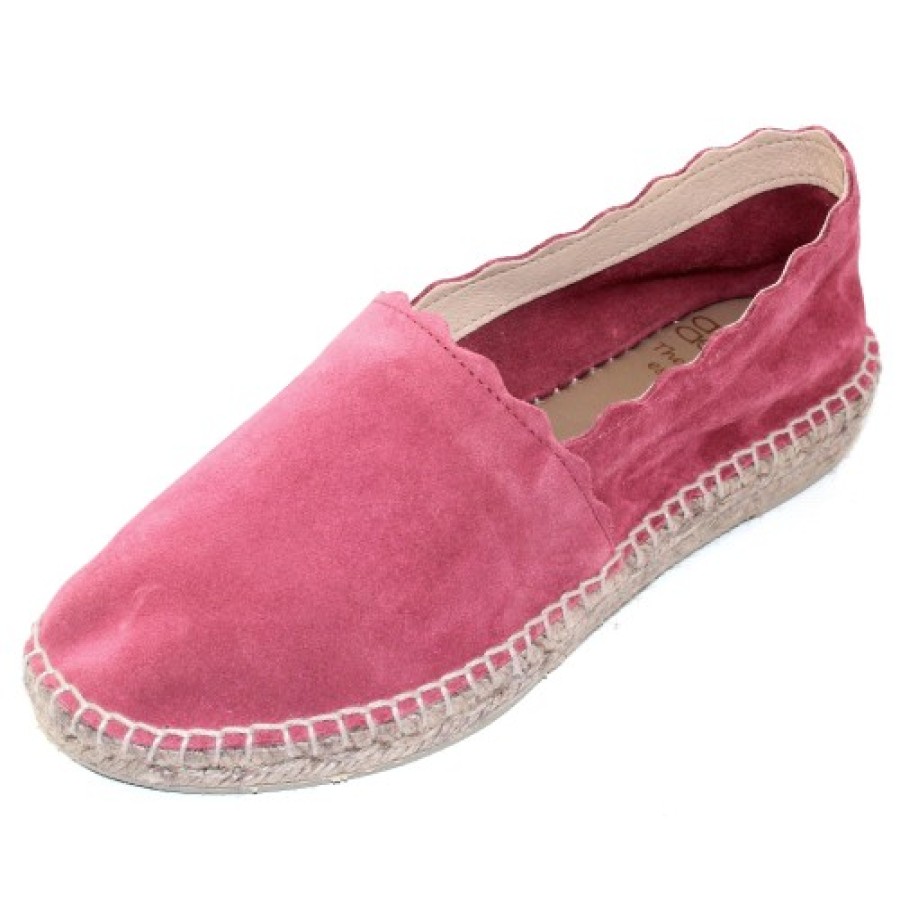 Women'S Andre Assous Flats | Andre Assous Women'S Caroline In Raspberry Suede