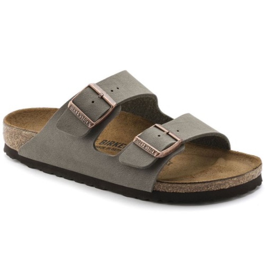 Women'S Birkenstock Slides | Birkenstock Women'S Arizona In Stone Birkibuc