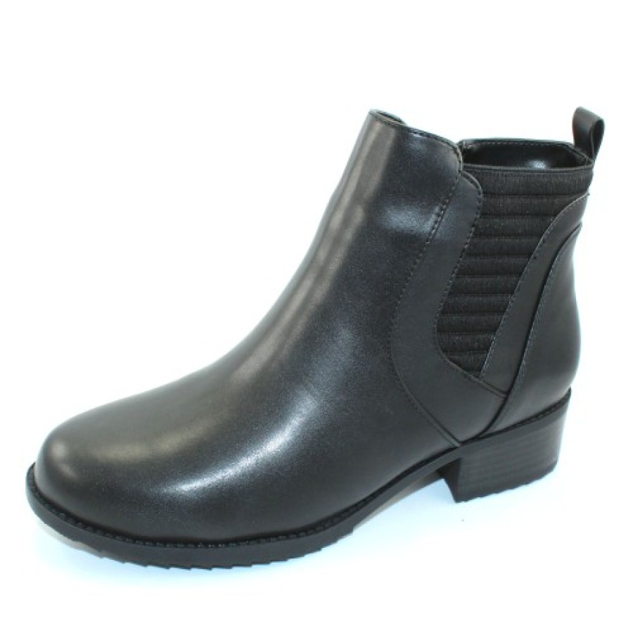 Women'S Valdini Boots & Booties | Valdini Women'S Marthe Wp In Black Waterproof Calfskin Leather