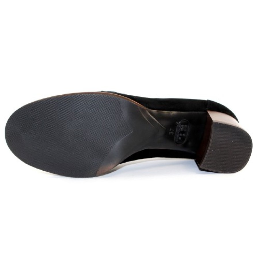 Women'S Pas De Rouge Slip Ons | Pas De Rouge Women'S Flavia 2508 In Black Suede