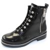 Women'S Valdini Waterproof | Valdini Women'S Paola Wp In Black Waterproof Crinkle Patent Leather