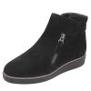 Women'S Bella Comforto Zippers | Bella Comforto Women'S Marlisa 20.01.07 In Black Velour Suede