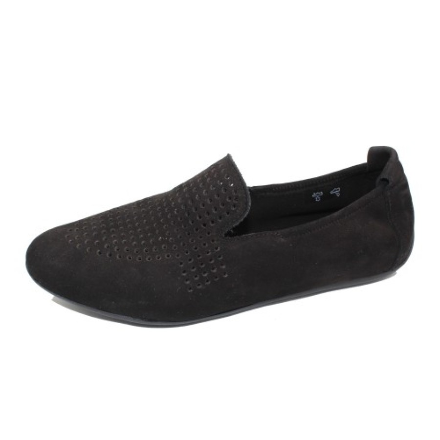 Women'S Arche Driving Mocs | Arche Women'S Fanhoo In Noir Nubuck