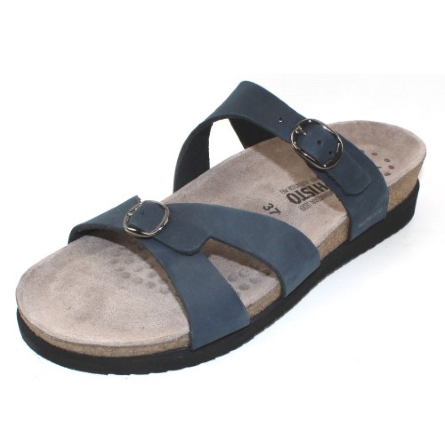 Women'S Mephisto Wedges | Mephisto Women'S Hannel In Navy Nubuck 6045