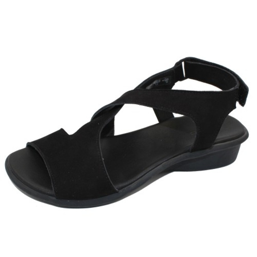 Women'S Arche Wedges | Arche Women'S Saolya In Noir Nubuck