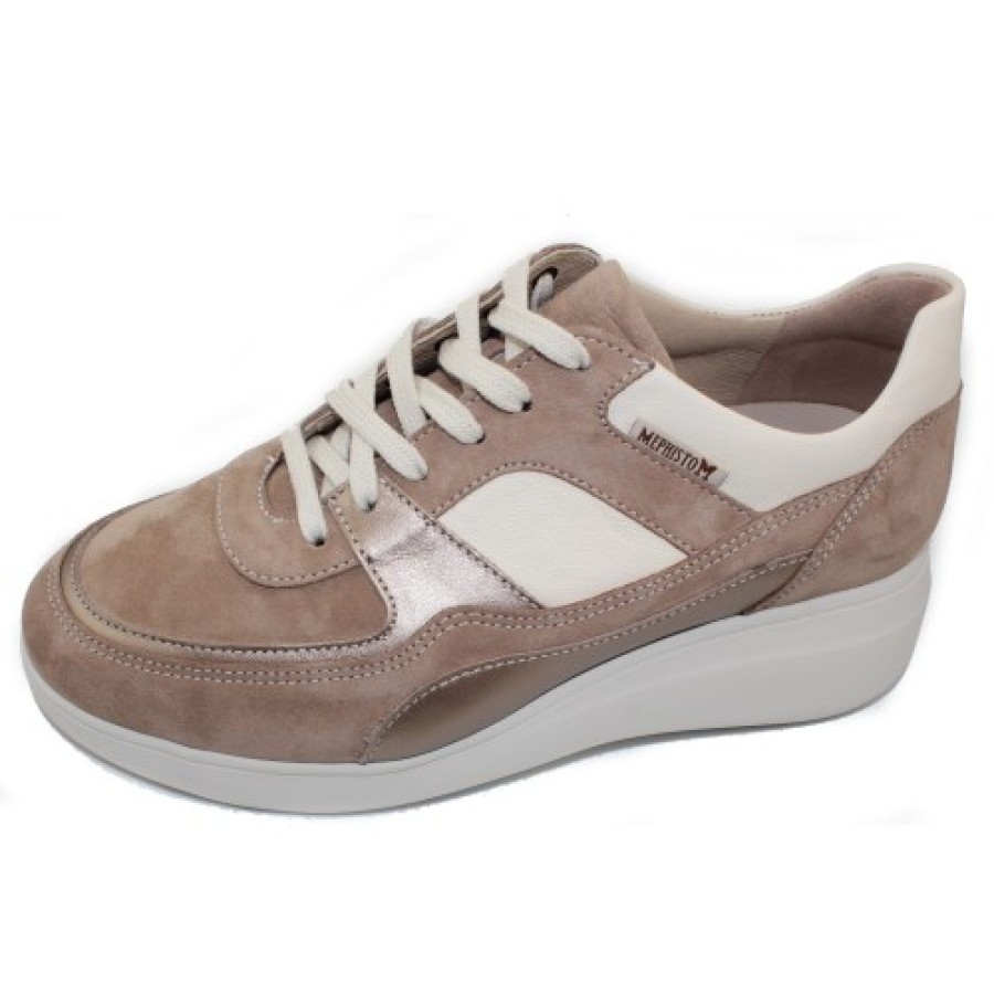 Women'S Mephisto Platforms | Mephisto Women'S Ludvina In Light Taupe Velcalf Leather 12218/10125