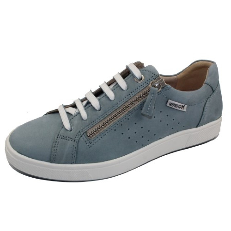 Women'S Mephisto Oxfords | Mephisto Women'S Nikita In Sky Blue Bucksoft 6991