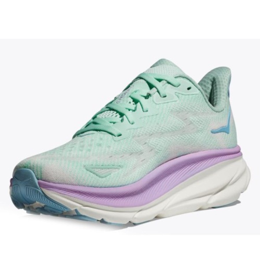 Women'S Hoka One One Lace Up | Hoka One One Women'S Clifton 9 In Sunlit Ocean/Lilac Mist