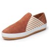 Women'S Yes Brand Shoes Slip Ons | Yes Brand Shoes Women'S Belle In Cognac Kid Suede/White Plonge Leather