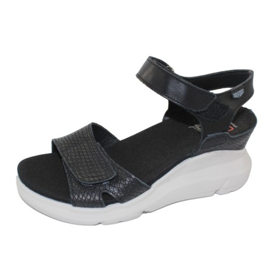 Women'S On Foot Wedges | On Foot Women'S 80042 In Black Leather