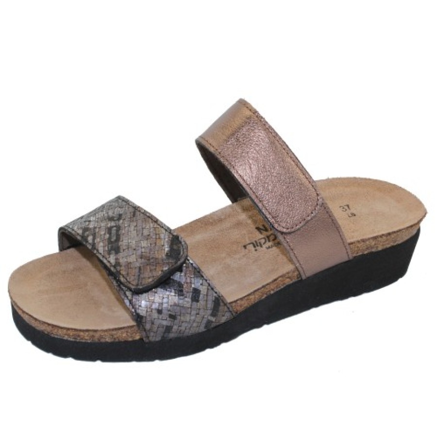 Women'S Naot Wedges | Naot Women'S Althea In Mixed Metallic Leather/Radiant Copper