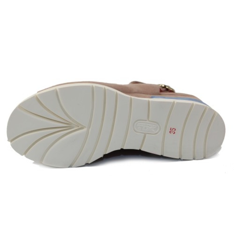 Women'S Pas De Rouge Back Straps | Pas De Rouge Women'S Fleur 2325 In Onice Beige Suede/Multi Combi