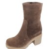 Women'S La Canadienne Platforms | La Canadienne Women'S Zed In Stone Oiled Waterproof Suede