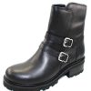 Women'S La Canadienne Mid Calf Boots | La Canadienne Women'S Carly In Black Waterproof Leather