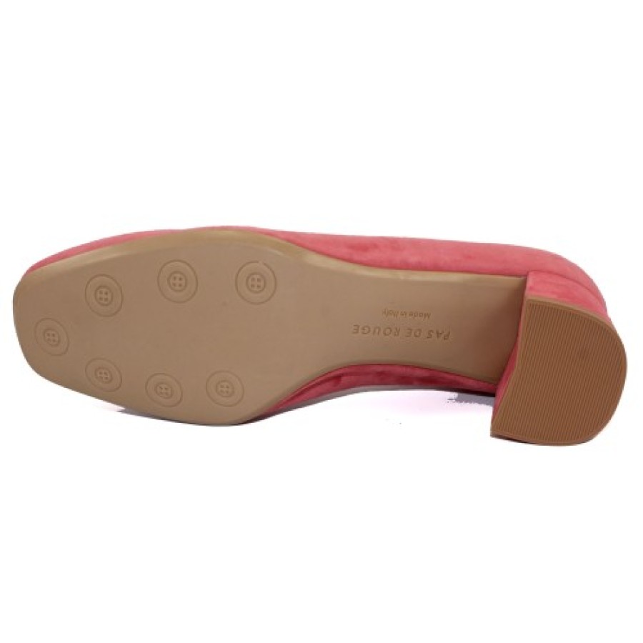 Women'S Pas De Rouge Heels | Pas De Rouge Women'S Chantal 2150 In Salmon Suede