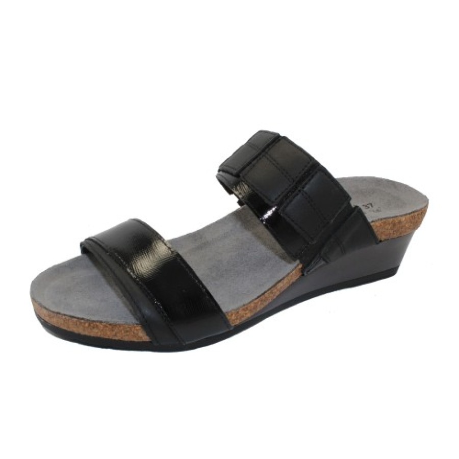 Women'S Naot Footbed | Naot Women'S Royalty In Jet Black/Black Luster Leather