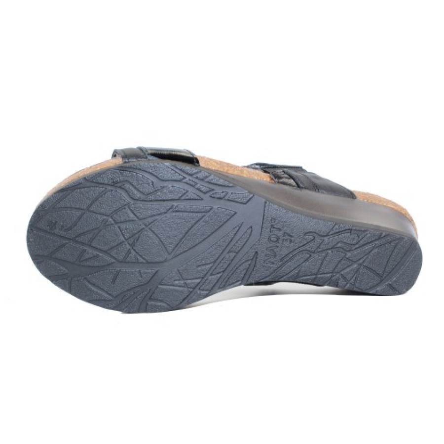 Women'S Naot Footbed | Naot Women'S Royalty In Jet Black/Black Luster Leather