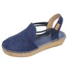 Women'S Toni Pons Platforms | Toni Pons Women'S Nuria In Mari Navy Velour Suede