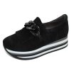 Women'S Softwaves Loafers | Softwaves Women'S Adaya 7.78.08W In Black Velour Suede