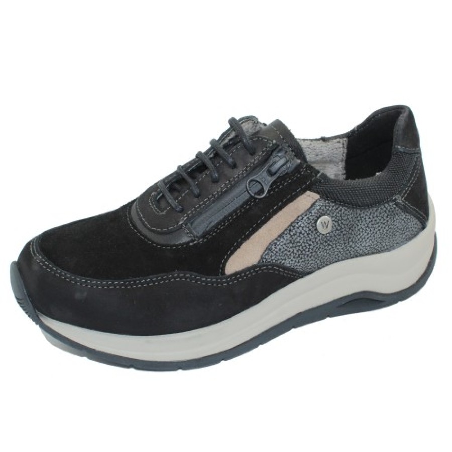 Women'S Wolky Walking | Wolky Women'S Cupar Wr In Black Leather Combi