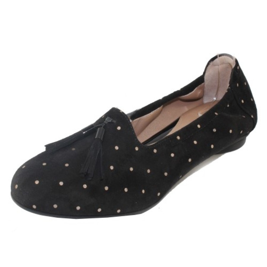 Women'S Beautifeel Skimmers | Beautifeel Women'S Holly In Black Printed Suede/Bronze Dots