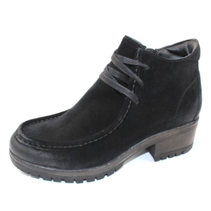 Women'S Salvia Ankle Boots | Salvia Women'S Charly In Black Vizalo Suede