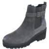 Women'S Mephisto Boots & Booties | Mephisto Women'S Fauve In Carbon Velcalf Premium